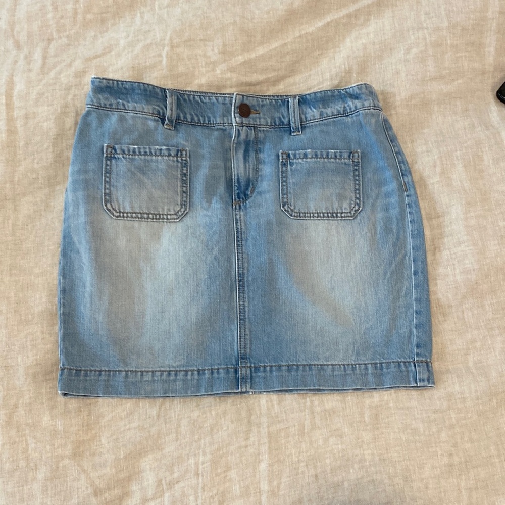 Loft denim mini skirt